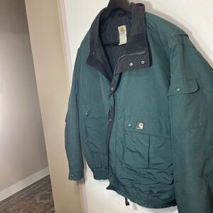 Carhartt Men's Coat 3XL Zipper Front.  Barn Wear Chore Coat  Forest Green